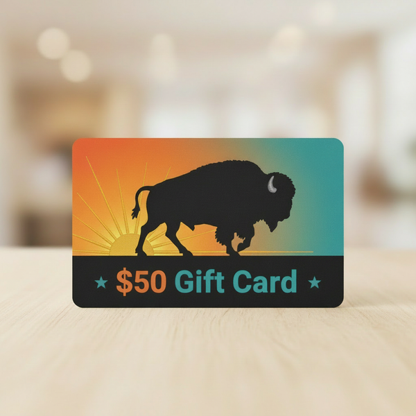 Double R Western™ $50 gift card with bison silhouette and "Gift Card" text