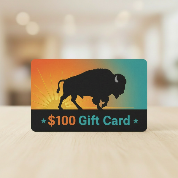 Double R Western™ $100 gift card with bison silhouette and "Gift Card" text