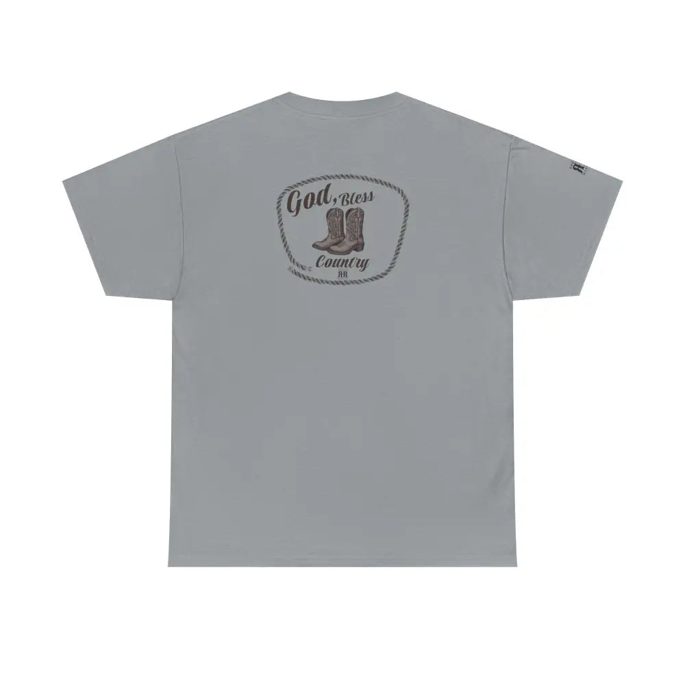 ’God Bless Country’ - Double R Western’s - Back Graphic Heavy Cotton Tee - T-Shirt