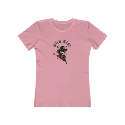 ’Grim Rider’ Double R Western™ The Boyfriend Tee for Women S / Solid Light Pink T Shirt
