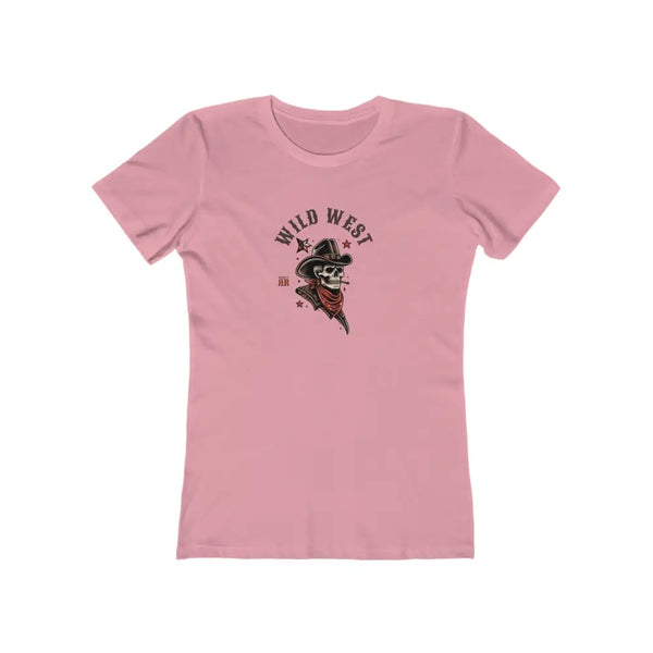 ’Grim Rider’ Double R Western™ The Boyfriend Tee for Women S / Solid Light Pink T Shirt