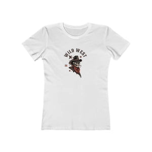 ’Grim Rider’ Double R Western™ The Boyfriend Tee for Women S / Solid White T Shirt