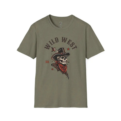 ’Grim Rider’ Double R Western’s™ Softstyle T Shirt S / Heather Military Green T Shirt