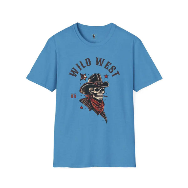 ’Grim Rider’ Double R Western’s™ Softstyle T Shirt S / Heather Sapphire T Shirt