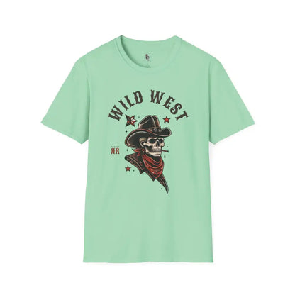 ’Grim Rider’ Double R Western’s™ Softstyle T Shirt S / Mint Green T Shirt