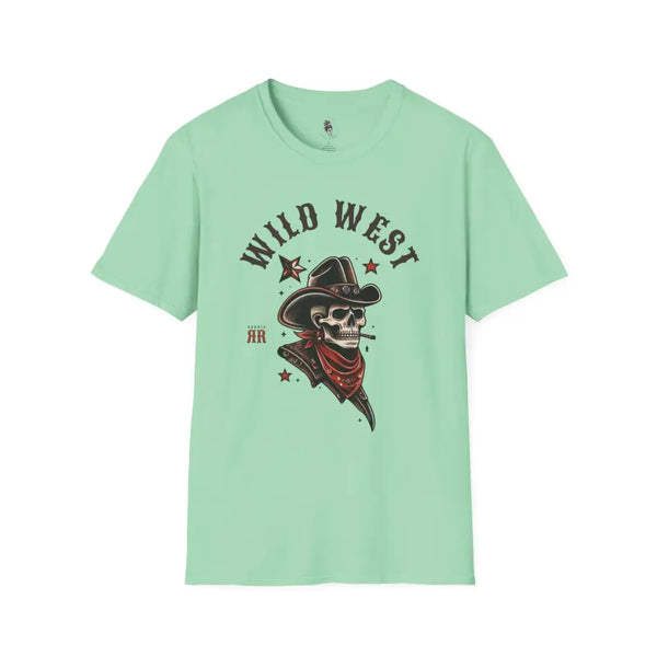 ’Grim Rider’ Double R Western’s™ Softstyle T Shirt S / Mint Green T Shirt