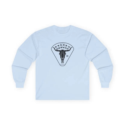 ’Heritage Reborn Future Reimagined’ Double R Western’s™ Long Sleeve T Shirt S / Light Blue Long sleeve