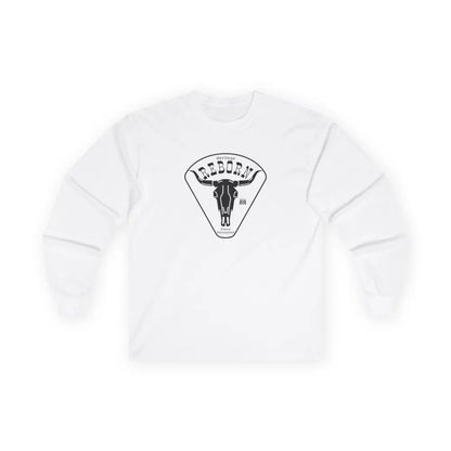 ’Heritage Reborn Future Reimagined’ Double R Western’s™ Long Sleeve T Shirt S / White Long sleeve