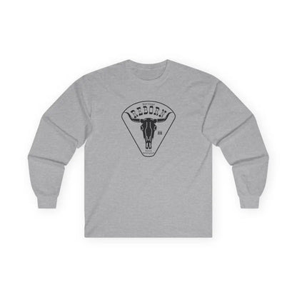 ’Heritage Reborn Future Reimagined’ Double R Western’s™ Long Sleeve T Shirt S / Sport Grey Long sleeve