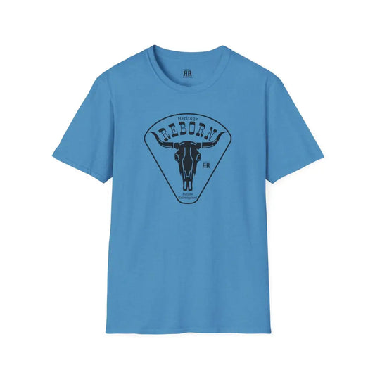 Heritage Reborn Universal Comfort Tee Double R Western’s Hot Off The Trail Heather Sapphire / S T Shirt
