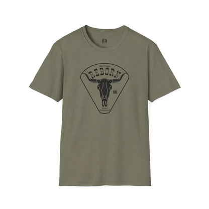 Heritage Reborn Universal Comfort Tee Double R Western’s Hot Off The Trail Heather Military Green / S T Shirt