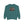 Teal sweatshirt with front Double R logo patch and graphic waves