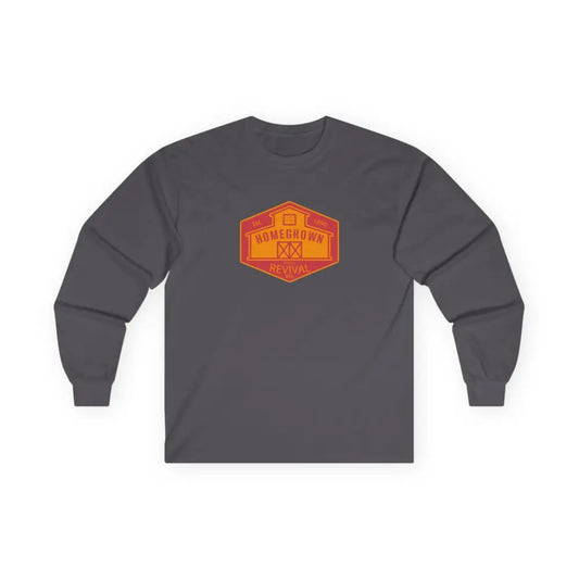 Home Grown Revival’ - Double R western’s - Long Sleeve Men’s T-Shirt - S / Charcoal - Long-sleeve