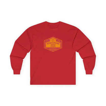 Home Grown Revival’ - Double R western’s - Long Sleeve Men’s T-Shirt - S / Red - Long-sleeve