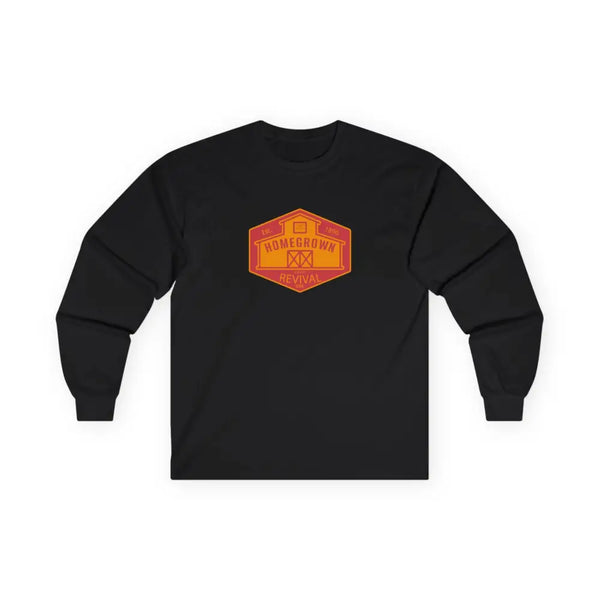 Home Grown Revival’ Double R western’s Long Sleeve Western T Shirt S / Black Long sleeve