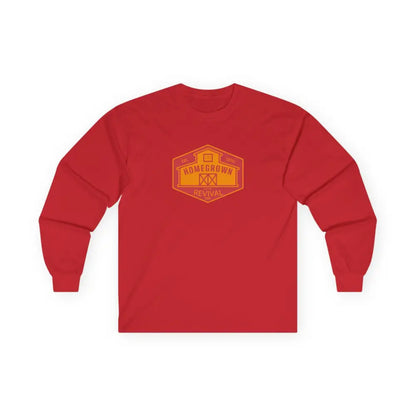Home Grown Revival’ Double R western’s Long Sleeve Western T Shirt S / Red Long sleeve