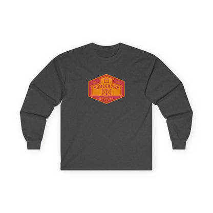 Home Grown Revival’ Double R western’s Long Sleeve Western T Shirt S / Dark Heather Long sleeve