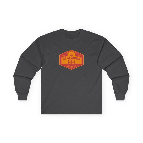 Home Grown Revival’ Double R western’s Long Sleeve Western T Shirt S / Dark Heather Long sleeve