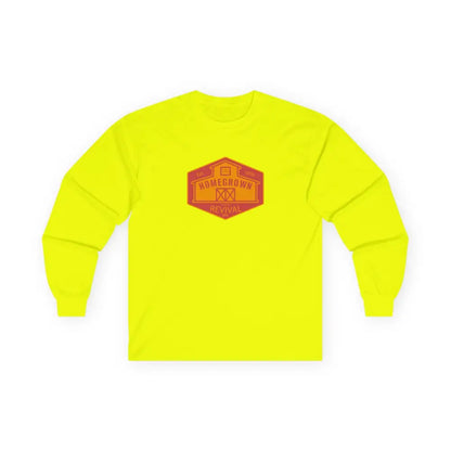 Home Grown Revival’ Double R western’s Long Sleeve Western T Shirt S / Safety Green Long sleeve