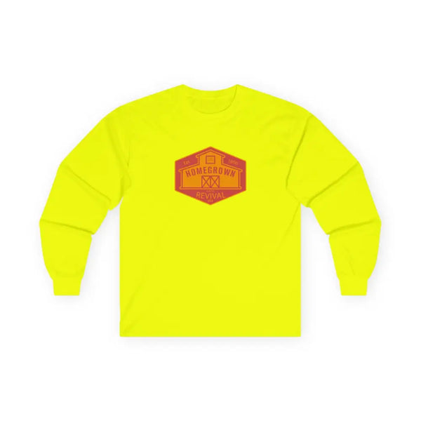 Home Grown Revival’ Double R western’s Long Sleeve Western T Shirt S / Safety Green Long sleeve