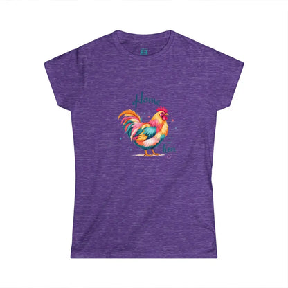 Home is where the hen is Design Double R Western™ Softstyle Graphic Shirt Heather Purple / S T Shirt