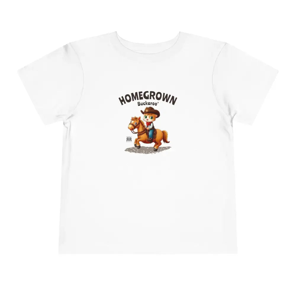 ’Homegrown Buckaroo’ Cat-cowboy’ - Double R Western’s - Toddler Short Sleeve Tee - Kids clothes