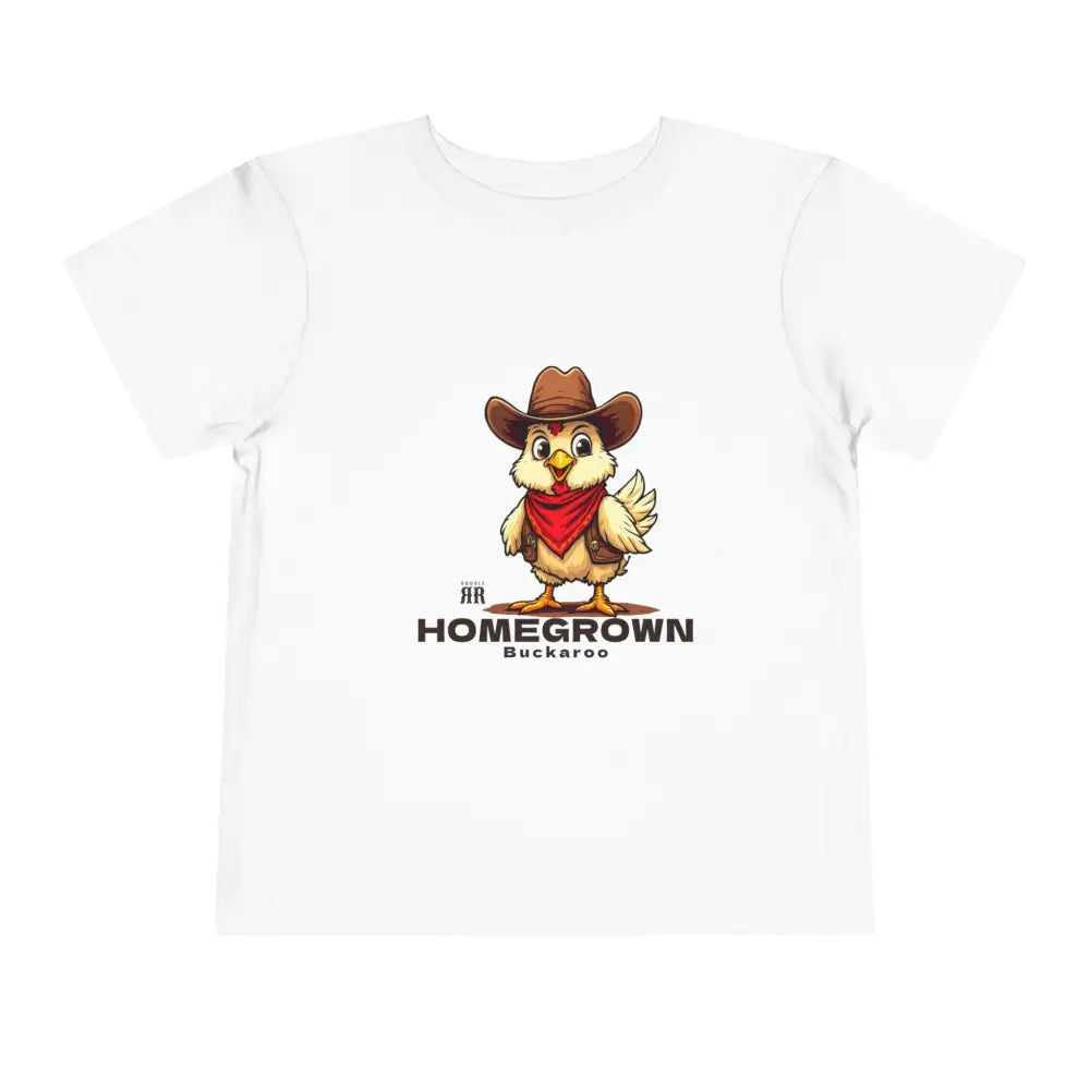 ’Homegrown Buckaroo’ Chicken-Cowboy’ - Double R Western’s ™ - Toddler Short Sleeve Tee - Kids clothes
