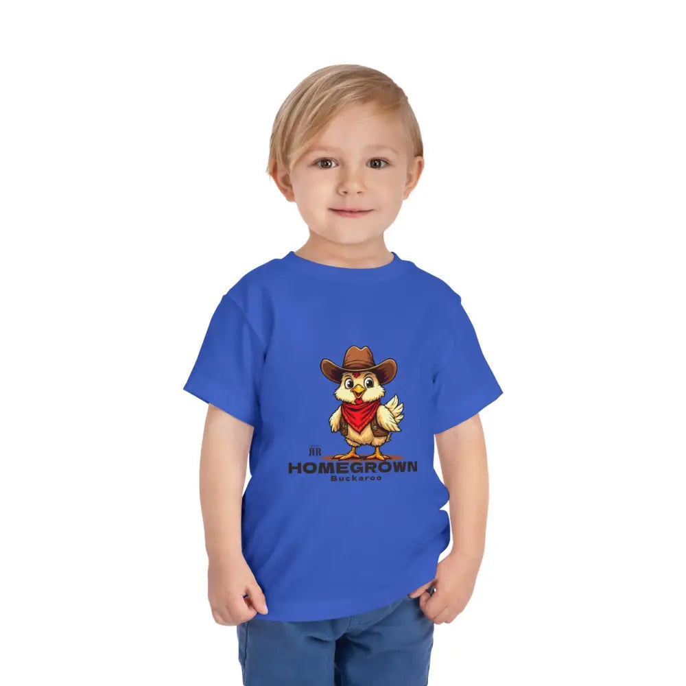 ’Homegrown Buckaroo’ Chicken-Cowboy’ - Double R Western’s ™ - Toddler Short Sleeve Tee - Kids clothes