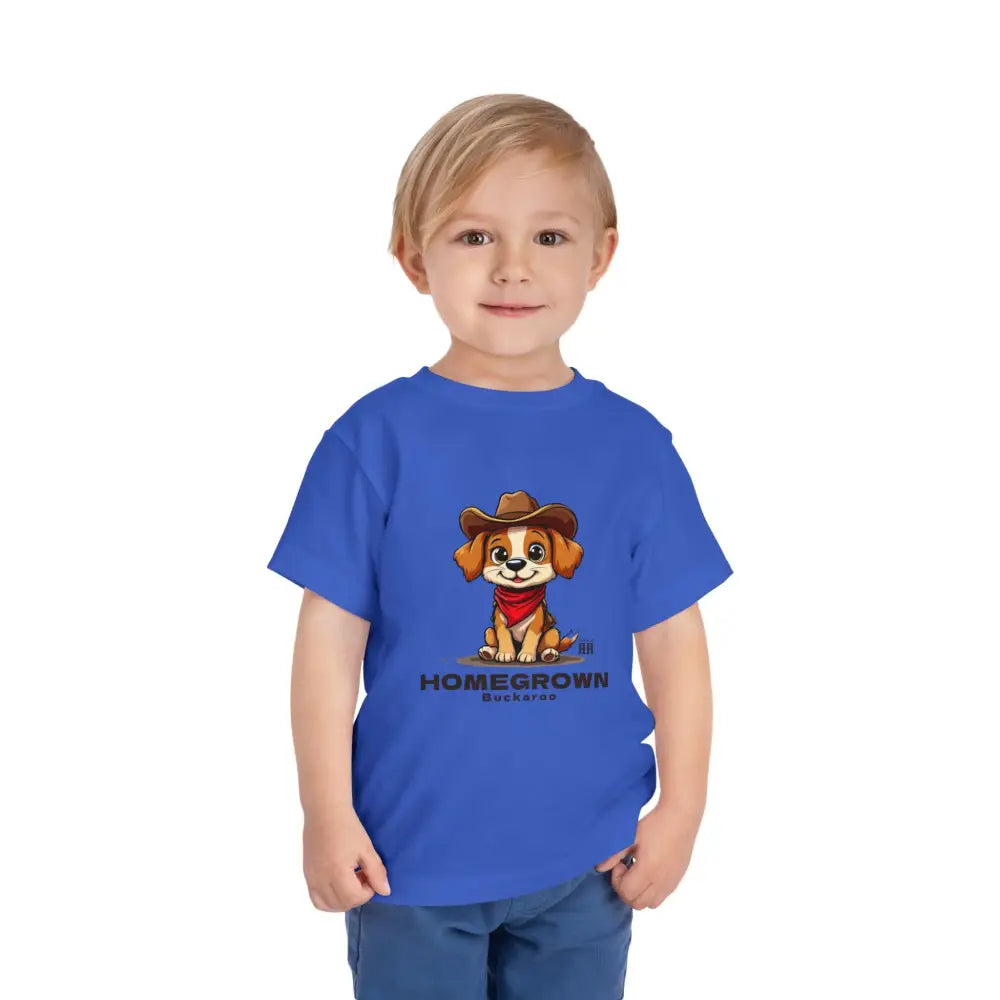 ’Homegrown Buckaroo’ Dog-Cowboy’ - Double R Western’s - Toddler Short Sleeve Tee - Kids clothes