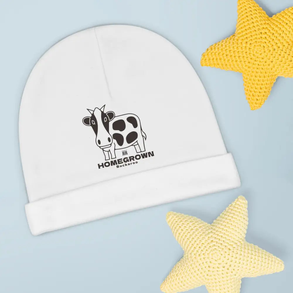 ’HomeGrown Buckaroo’ - Double R Western- Baby Beanie (AOP) - One size / White - All Over Prints