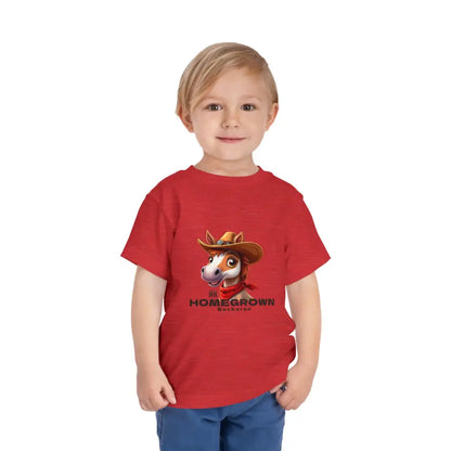’Homegrown Buckaroo’ Horse-Cowboy’ - Double R Western’s ™ - Toddler Short Sleeve Tee - Kids clothes