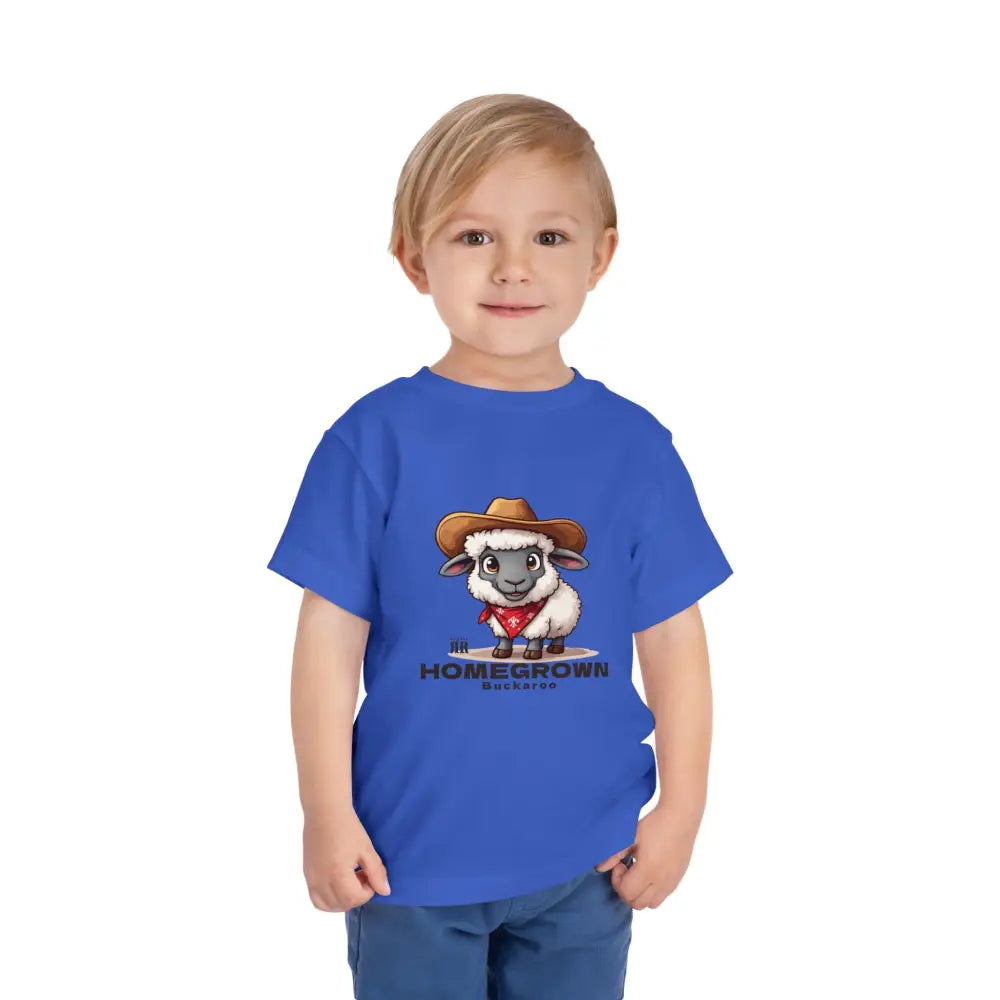 ’Homegrown Buckaroo’ Sheep-Cowboy’ - Double R Western’s ™ - Toddler Short Sleeve Tee - Kids clothes