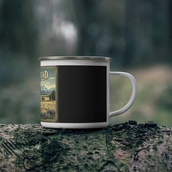 ’Homestead Memories’ Double R Western’s Enamel Camping Mug 12oz Mug