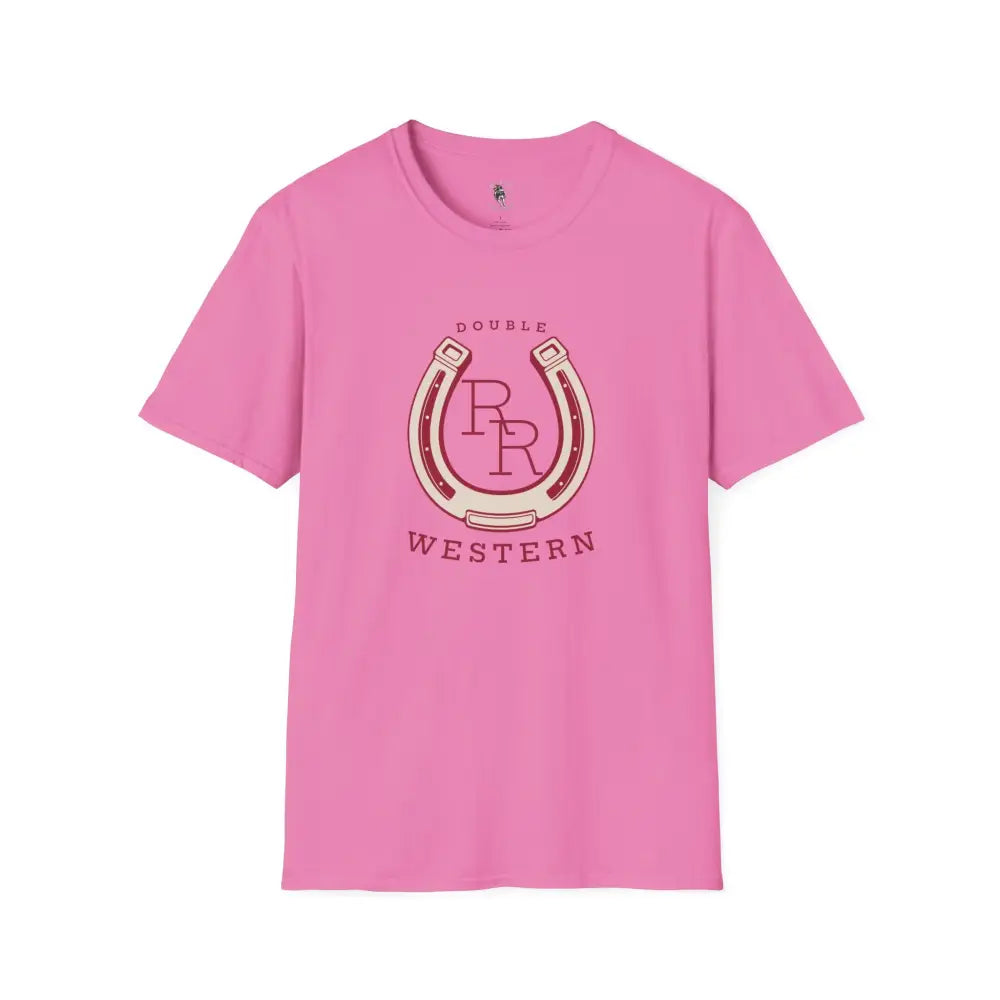 ’Horseshoe T-shirt - Double R Western’s™ - Softstyle T-Shirt - S / Azalea - T-Shirt