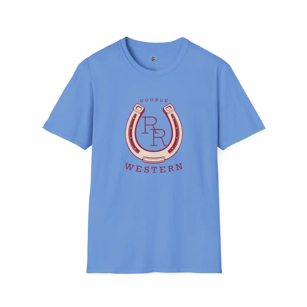 ’Horseshoe T-shirt - Double R Western’s™ - Softstyle T-Shirt - S / Carolina Blue - T-Shirt