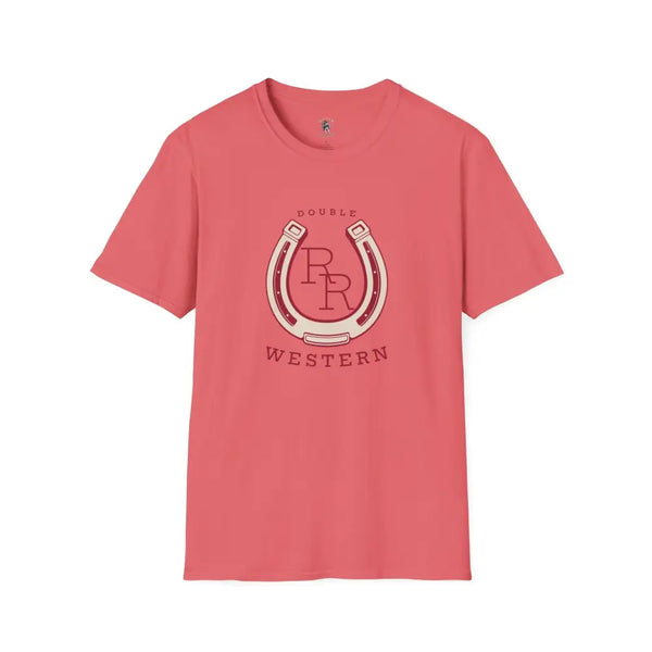 ’Horseshoe T shirt Double R Western’s™ Softstyle T Shirt S / Coral Silk T Shirt