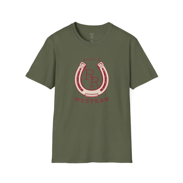 ’Horseshoe T shirt Double R Western’s™ Softstyle T Shirt S / Military Green T Shirt