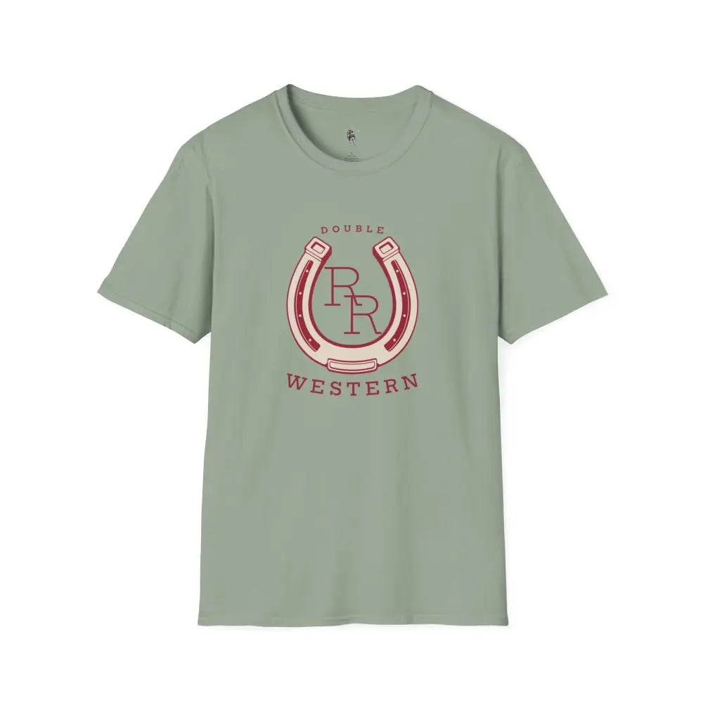 ’Horseshoe T-shirt - Double R Western’s™ - Softstyle T-Shirt - S / Sage - T-Shirt