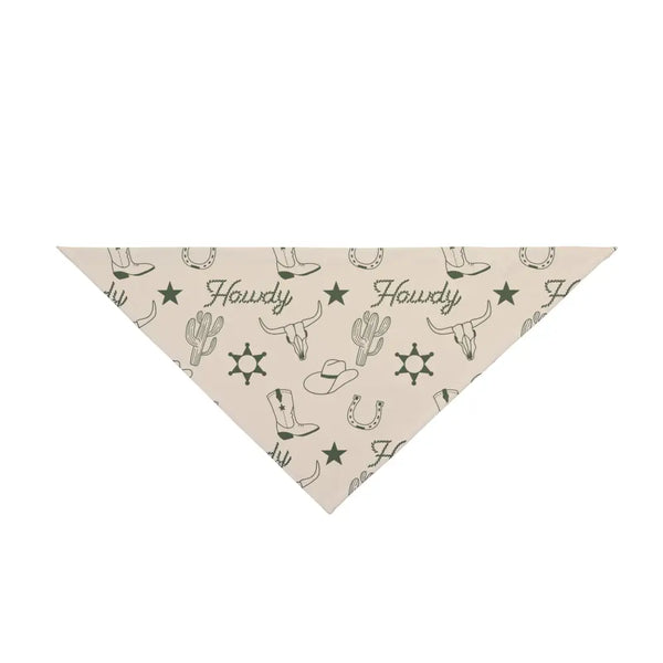 ’Howdy’ Double R Western’s Western Adventure Pet Bandana 20’’ × 10’’ Pets