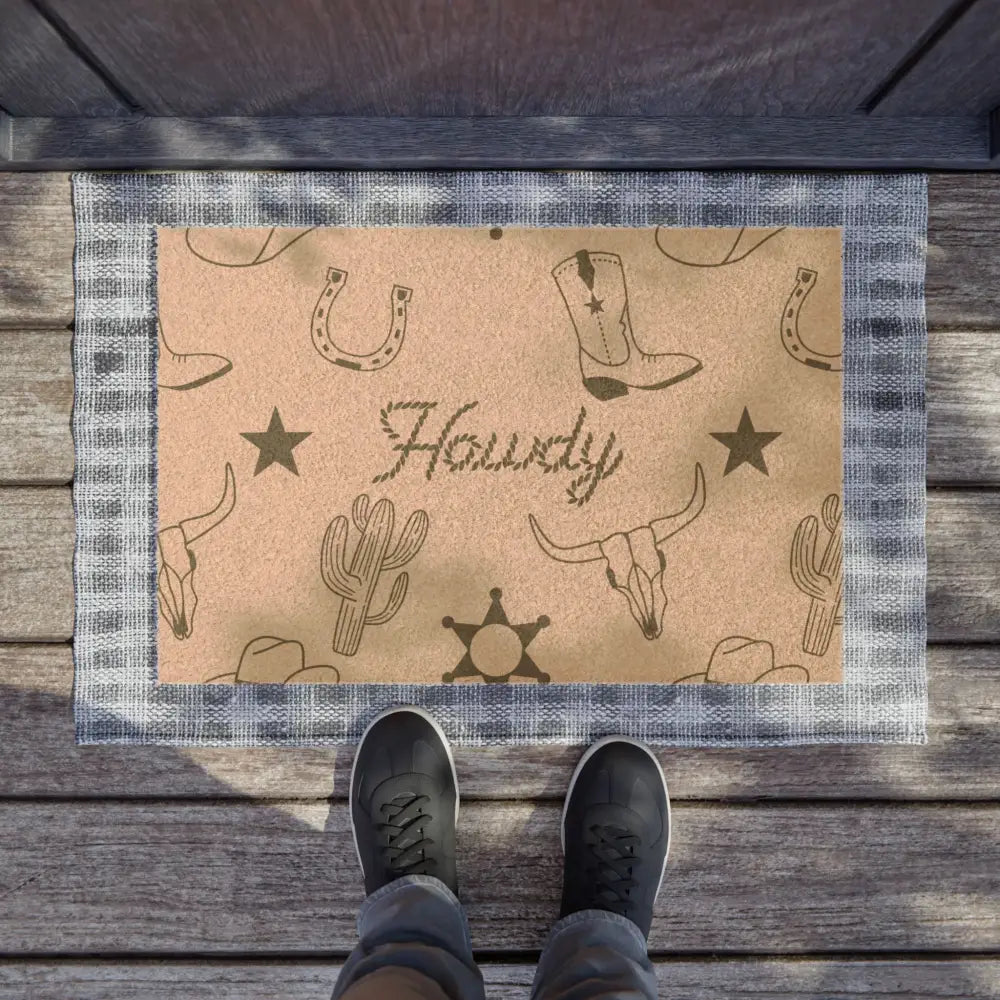 Howdy - Western Doormat - 24’’ x 16’’ - Home Decor