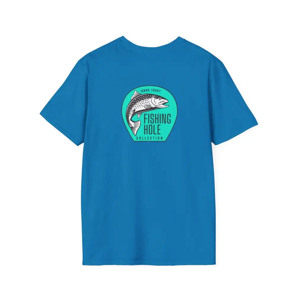 ’Idaho Trout Tee’ Double R Western’s Fishing Hole Collection Soft style T Shirt BACK Graphic design S / Sapphire T Shirt
