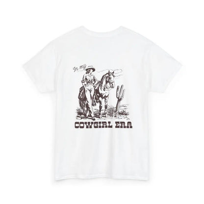 ’In My Cowgirl Era’ Double R Western’s ™ Heavy Cotton Tee Back Graphic Design White / L T Shirt