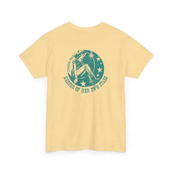 ’Keeper’ Double R Western’s™ Heavy Cotton Tee Back Graphic Design Yellow Haze / S T Shirt