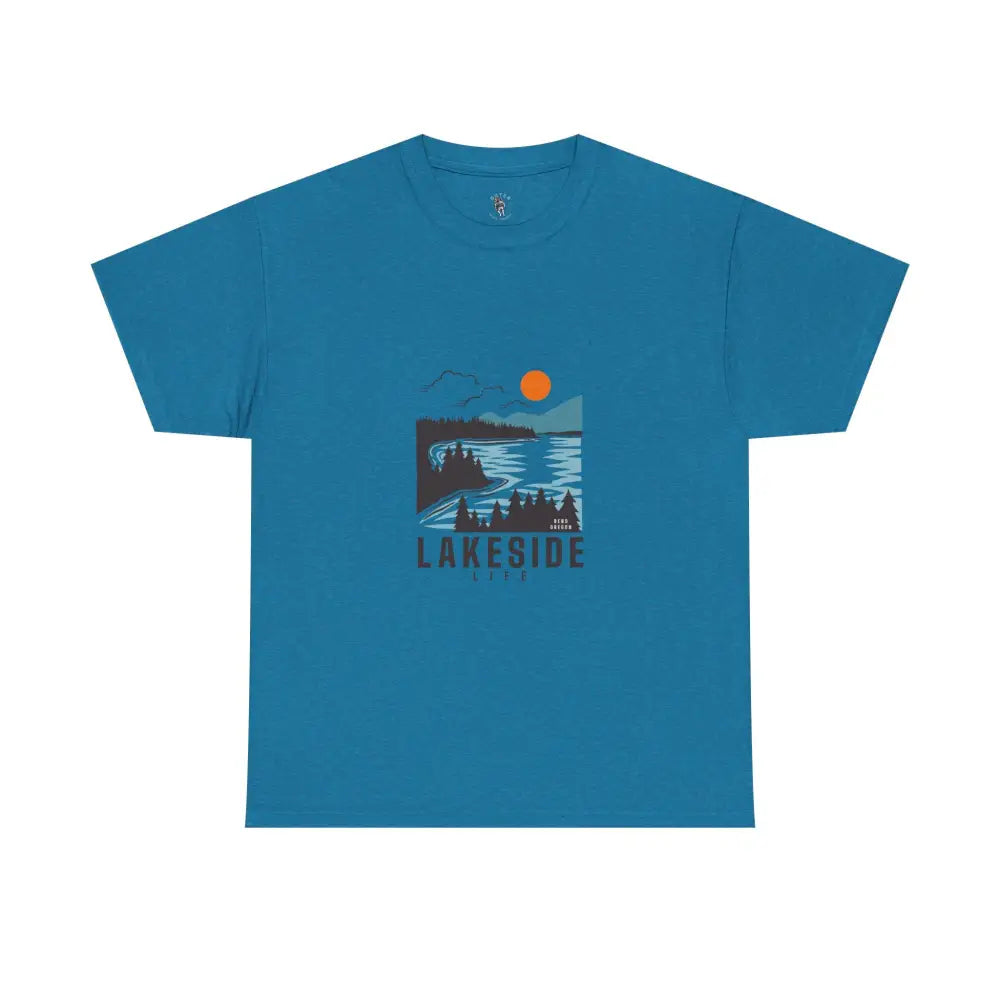 ’Lakeside Life’ - Double R Western’s™ - Basic T-shirt - Antique Sapphire / S - T-Shirt