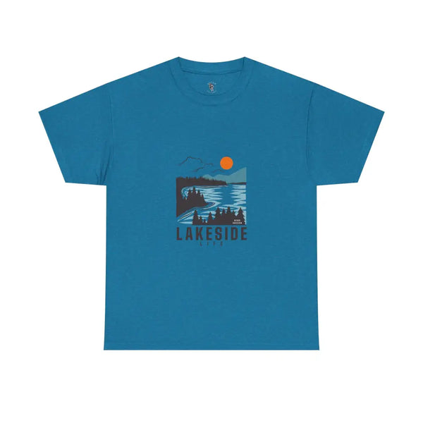 ’Lakeside Life’ Double R Western’s™ Basic T shirt Antique Sapphire / S T Shirt