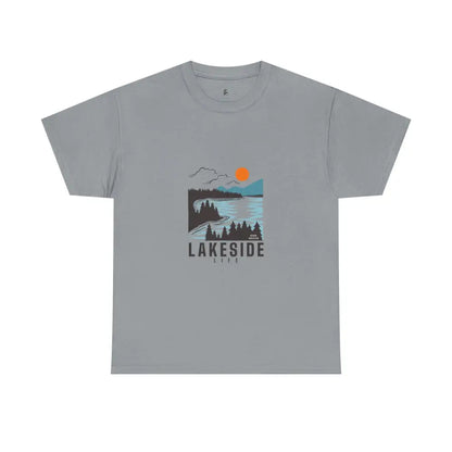 ’Lakeside Life’ - Double R Western’s™ - Basic T-shirt - Gravel / S - T-Shirt