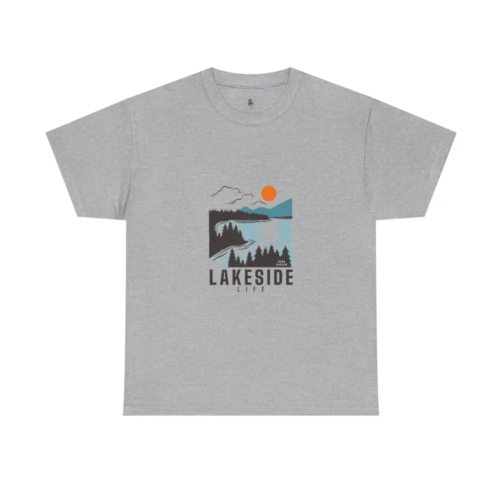 ’Lakeside Life’ - Double R Western’s™ - Basic T-shirt - Sport Grey / S - T-Shirt