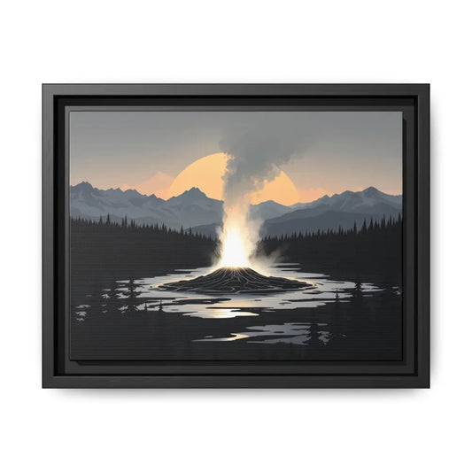Lassoed Landscapes: Midnight Geyser Gallery Wrap - Double R Western’s Hot Off The Trail - 12’’ x 9’’ (Horizontal)