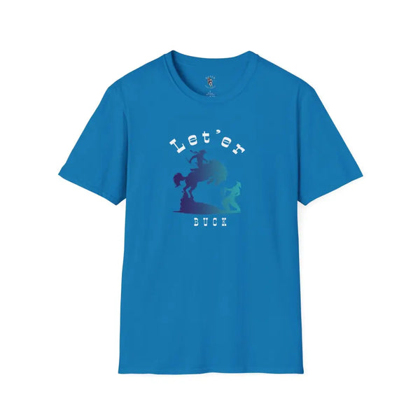 ’Let’er Buck Tee’ Double R Western’s™ Softstyle T Shirt S / Sapphire T Shirt