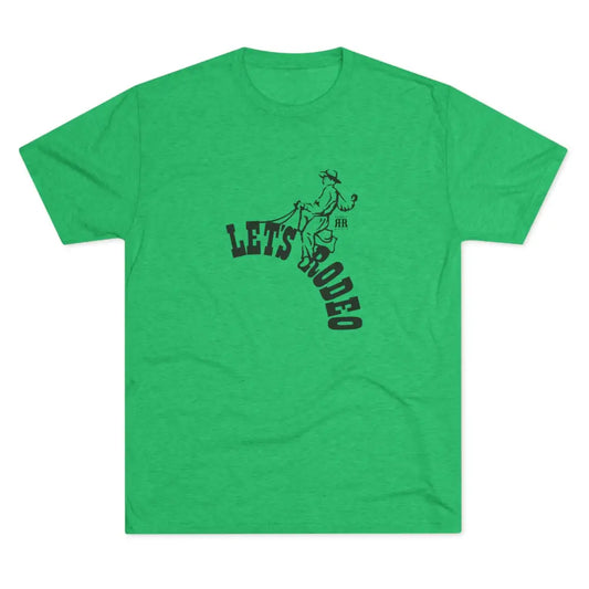 ’Let’s Rodeo’ -Double R western’s™ Tri-Blend Crew Tee - S / Tri-Blend Envy - T-Shirt